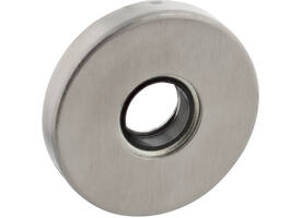 RVS rozet easyfix ø53x8mm, dekrozet gat ø21mm voor krukhals ø20mm, met bevestigings gaten 4mm