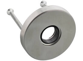 RVS rozet easyfix ø53x8mm, dekrozet gat ø21mm voor krukhals ø20mm, met draadnokken M4