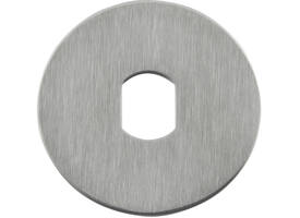 RVS rozet met Q-gat voor vaste knop ø53x2mm, draadbus M4