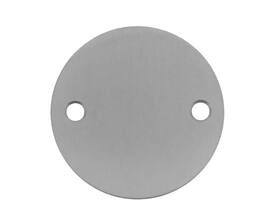 RVS geborsteld blind rozet ø53x2mm gatdeel 4mm