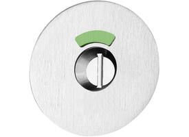 RVS geborsteld rozet rood/groen WC ø53x2mm gatdeel 4mm, basisrozet met schroefgaten en magnetische verdekte rozet, inclusief 8mm stift 8x55mm