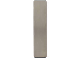 RVS rechthoekig klikschild 177x40x8mm GK/BL met stalen basisschild nokdeel M4