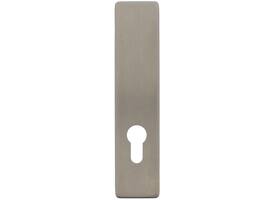 RVS rechthoekig klikschild 177x40x8mm GK/PC72 met stalen basisschild gatdeel 4mm