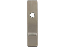 RVS rechthoekig klikschild 177x40x8mm O63/8 met stalen basisschild gatdeel 4mm easyfix