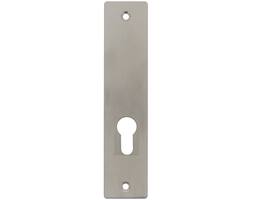 RVS flush rechthoek kortschild GK/PC72 met 2 bevestigingsgaten 4mm 180x40x2mm