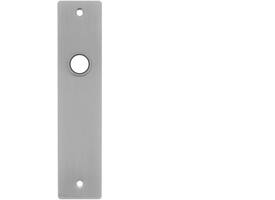 RVS flush rechthoek kortschild BL met 2 bevestigingsgaten 4mm easyfix 180x40x2mm