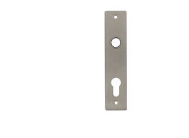 RVS flush rechthoek kortschild PC55 met 2 bevestigingsgaten 4mm easyfix 180x40x2mm