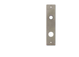 RVS flush rechthoek kortschild RC78 met 2 bevestigingsgaten 4mm easyfix 180x40x2mm