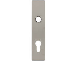 RVS flush rechthoek kortschild PC78 met 2 draadbussen M4 easyfix 180x40x2mm
