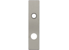 RVS flush rechthoek kortschild RC78 met 2 draadbussen M4 easyfix 180x40x2mm