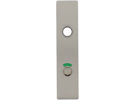 RVS flush rechthoek kortschild WC RW zijde 78/8 met 2 draadbussen M4 easyfix 180x40x2mm