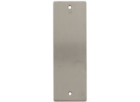 RVS flush rechthoek kortschild breed GK/BL met 2 bevestigingsgaten 4mm 180x60x2mm