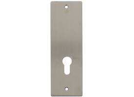RVS flush rechthoek kortschild breed GK/PC72 met 2 bevestigingsgaten 4mm 180x60x2mm