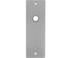 RVS flush rechthoek kortschild breed BL met 2 bevestigingsgaten 4mm easyfix 180x60x2mm