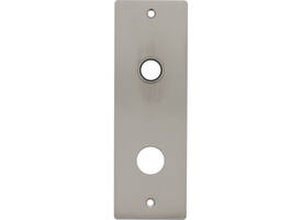 RVS flush rechthoek kortschild breed RC78 met 2 bevestigingsgaten 4mm easyfix 180x60x2mm