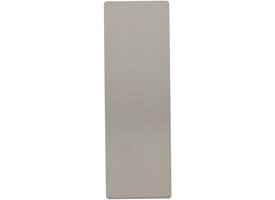 RVS flush rechthoek kortschild breed GK/BL met 2 draadbussen M4 180x60x2mm