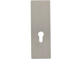 RVS flush rechthoek kortschild breed GK/PC72 met 2 draadbussen M4 180x60x2mm