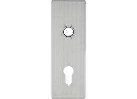 RVS flush rechthoek kortschild breed PC55 met 2 draadbussen M4 easyfix 180x60x2mm