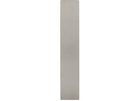 RVS flush rechthoek langschild GK/BL met 3 draadbussen M4 240x45x2mm