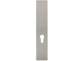 RVS flush rechthoek langschild GK/PC72 met 3 draadbussen M4 240x45x2mm