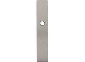 RVS flush rechthoek langschild BL met 3 draadbussen M4 easyfix 240x45x2mm EN1906-kl.4