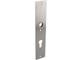 RVS flush rechthoek langschild PC72 met 3 bevestigingsgaten 4mm easyfix 240x45x2mm EN1906-kl.4