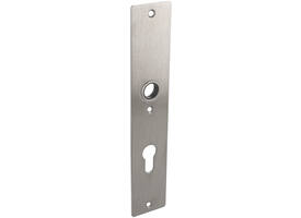 RVS flush rechthoek langschild PC92 met 3 bevestigingsgaten 4mm easyfix 240x45x2mm EN1906-kl.4