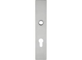 RVS flush rechthoek langschild PC92 met 3 draadbussen M4 easyfix 240x45x2mm EN1906-kl.4