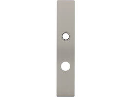 RVS flush rechthoek langschild RC74 met 3 draadbussen M4 easyfix 240x45x2mm EN1906-kl.4