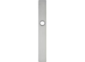 RVS flush rechthoek smalschild BL met 3 draadbussen M4 easyfix 240x30x2mm