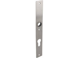 RVS flush rechthoek smalschild PC72 met 3 bevestigingsgaten 4mm easyfix 240x30x2mm