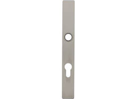 RVS flush rechthoek smalschild PC78 met 3 draadbussen M4 easyfix 240x30x2mm