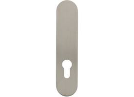 RVS afgerond klikschild 177x40x8mm GK/PC72 met stalen basisschild nokdeel M4