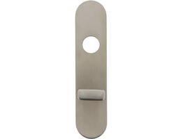 RVS afgerond klikschild 177x40x8mm O72/8 met stalen basisschild gatdeel 4mm easyfix