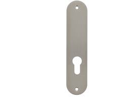 RVS flush afgerond kortschild GK/PC72 met 2 bevestigingsgaten 4mm 180x40x2mm
