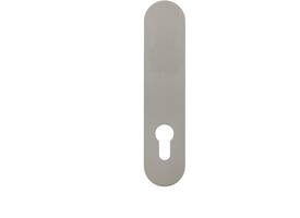RVS flush afgerond kortschild GK/PC72 met 2 draadbussen M4 180x40x2mm
