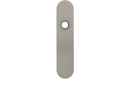 RVS flush afgerond kortschild BL met 2 draadbussen M4 easyfix 180x40x2mm