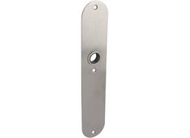RVS flush afgerond langschild BL met 3 bevestigingsgaten 4mm easyfix 240x45x2mm EN1906-kl.4