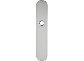 RVS flush afgerond langschild BL met 3 draadbussen M4 easyfix 240x45x2mm EN1906-kl.4