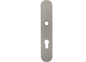 RVS flush afgerond langschild PC92 met 3 draadbussen M4 easyfix 240x45x2mm EN1906-kl.4
