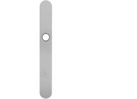 RVS flush afgerond smalschild BL met 3 draadbussen M4 easyfix 240x30x2mm