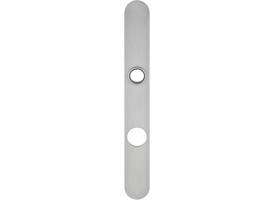 RVS flush afgerond smalschild RC94 met 3 draadbussen M4 easyfix 240x30x2mm