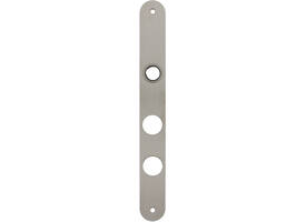 Smalschild RVS afgerond  easyfix RC60/RC108 255x32x2mm met 2 bevestigingsgaten 4mm