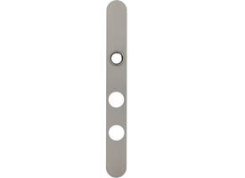 Smalschild RVS afgerond  easyfix RC60/RC108 255x32x2mm met 2 draadbussen M4
