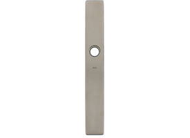 RVS klikschild rechthoek smal 250x35x8mm, stalen basisschild met 3 draadnokken M4 easyfix BL