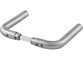 Deurkrukken L-model  RVS 120x57mm ø18mm met krukstift 8x72mm geschikt voor deur- en beslagdikte van 37-57mm.