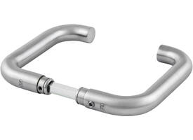 Deurkrukken U-model RVS 133x57mm Ø18mm, met krukstift 8x79mm geschikt voor deur- en beslagdikte van 44-64mm.