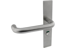 Deurkrukken ITS U-model roestvast staal geborsteld 174x76mm Ø 20mm met krukstift 9x79mm geschikt voor deur- en beslagdikte van 39-64mm.Certificeringen: ITS standaard 2020, gebruiks klasse 4 EN 1906: 2002-05, geschikt voor toepassing in rook- en brandwerende deuren DIN 18273: 1997 - 12,  EN179 toegelaten voor nooduitgang deuren.