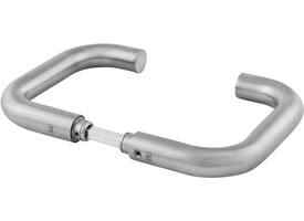 Deurkrukken U-model roestvast staal mat geborsteld 154x89mm, Ø 22mm, met krukstift 8x84mm geschikt voor deur- en beslagdikte van 39-69mm. Certificeringen: gebruiks klasse 4 EN 1906: 2002-05, geschikt voor toepassing in rook- en brandwerende deuren DIN 18273: 1997-12.