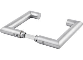 Deurkrukken haaks gelast U-model 140x60 Ø20mm Deurkrukken U- haaks staafmodel roestvast staal mat geborsteld 140x60mm, Ø 20mm, met krukstift 8x84mm geschikt voor deur- en beslagdikte van 40-69mm. Certificeringen: gebruiks klasse 4 EN 1906: 2002-05, geschikt voor toepassing in rook- en brandwerende deuren DIN 18273: 1997-12, EN 179 geschikt voor nooduitgangen.